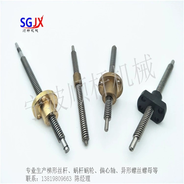 生產廠家不鏽鋼微型梯形絲（sī）杆T51頭2頭5頭（tóu）7頭 多頭T形螺紋螺母